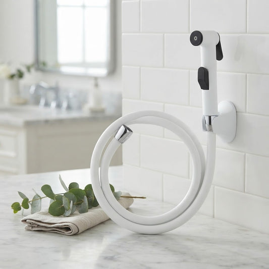 White Plastic Bidet Shower Set 
